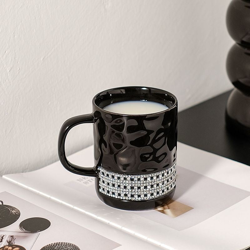 Bling Rhinestone Coffee Mug Ceramic Water Cup