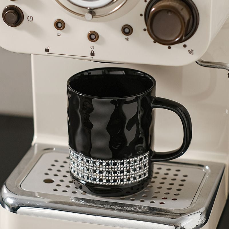 Bling Rhinestone Coffee Mug Ceramic Water Cup