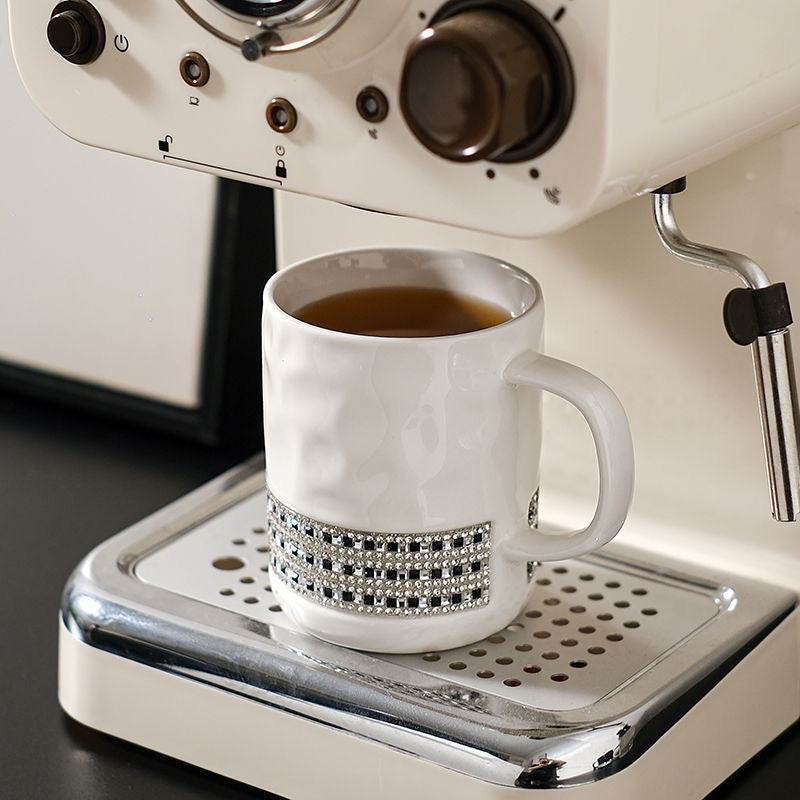 Bling Rhinestone Coffee Mug Ceramic Water Cup