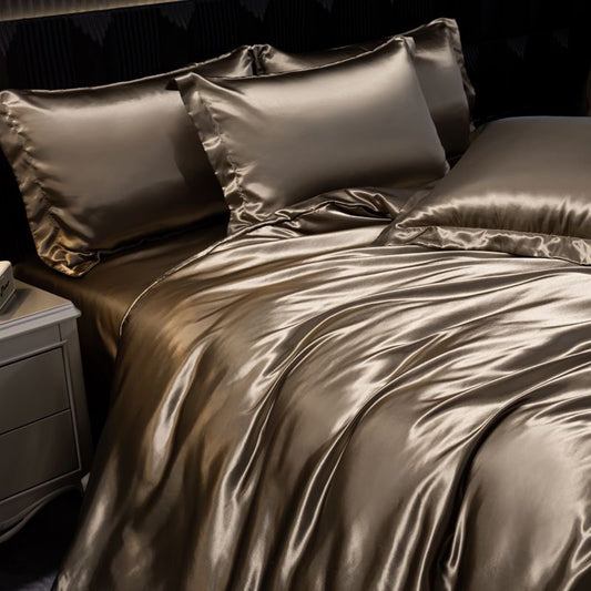 Luxury Cooling Silk Double-Sided Ice Silk Ultra Smooth Bedding Set