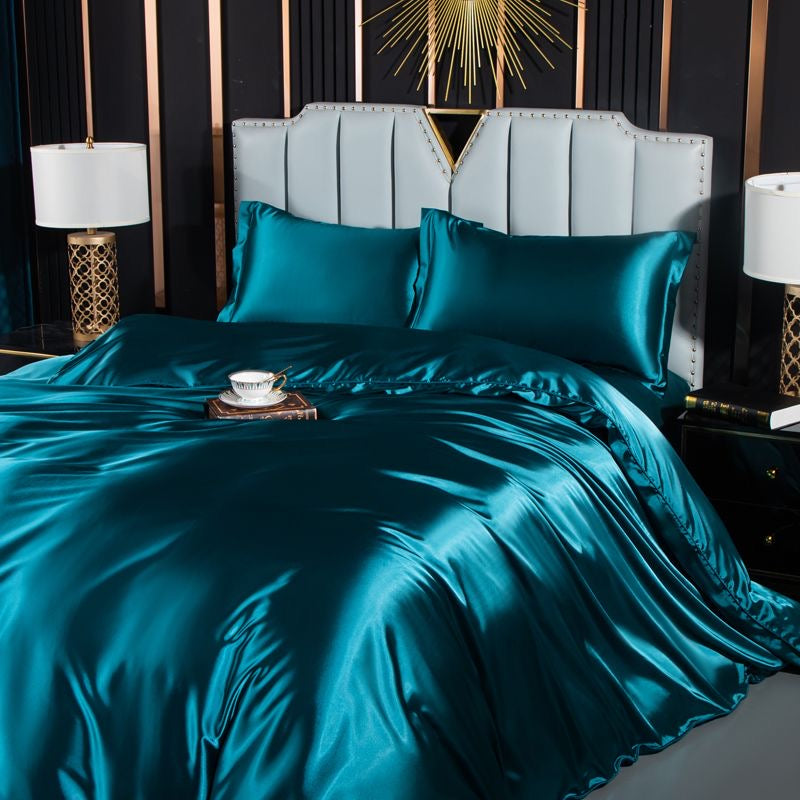 Luxury Cooling Silk Double-Sided Ice Silk Ultra Smooth Bedding Set