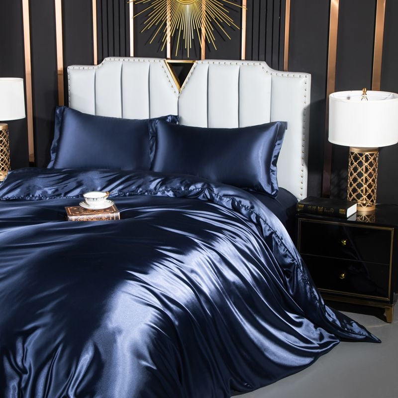 Luxury Cooling Silk Double-Sided Ice Silk Ultra Smooth Bedding Set