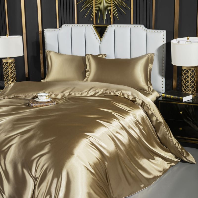 Luxury Cooling Silk Double-Sided Ice Silk Ultra Smooth Bedding Set