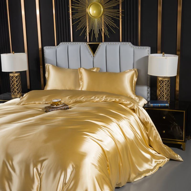 Luxury Cooling Silk Double-Sided Ice Silk Ultra Smooth Bedding Set