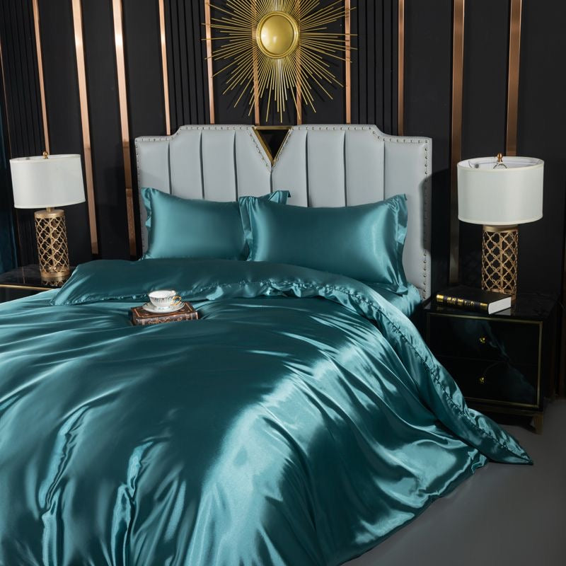 Luxury Cooling Silk Double-Sided Ice Silk Ultra Smooth Bedding Set
