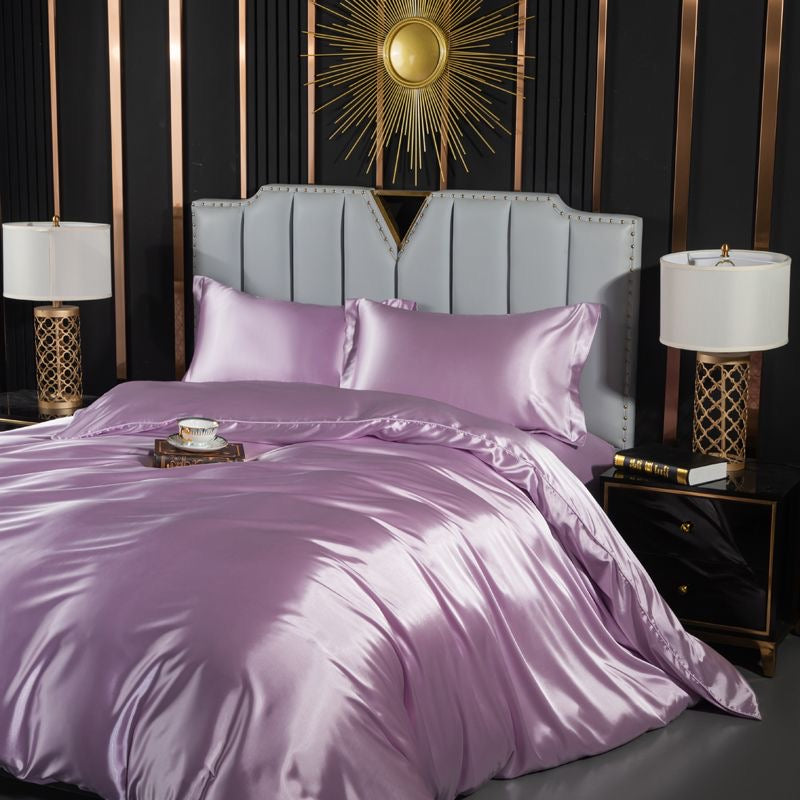 Luxury Cooling Silk Double-Sided Ice Silk Ultra Smooth Bedding Set
