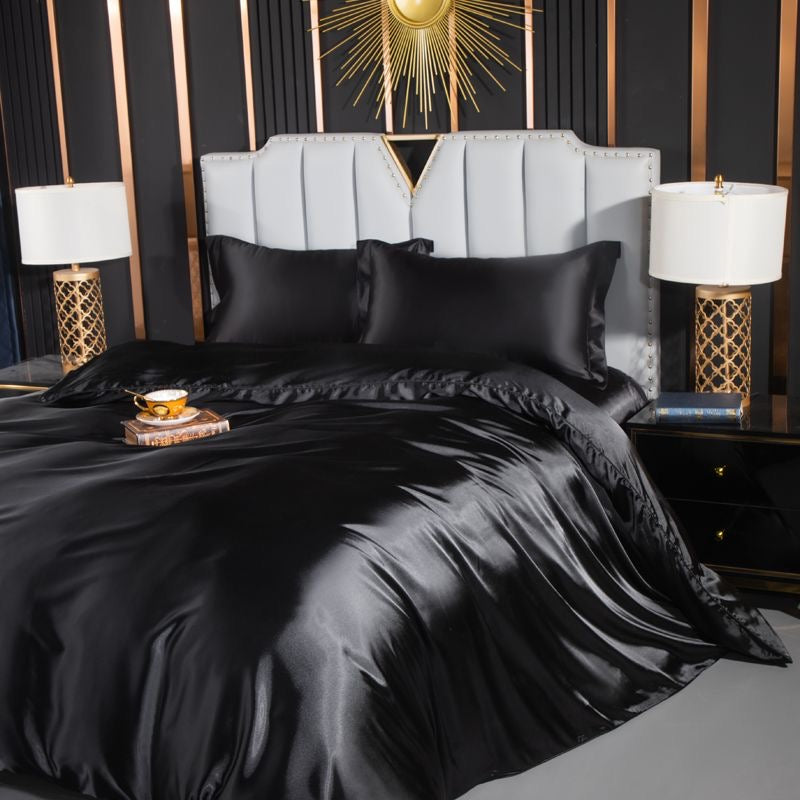 Luxury Cooling Silk Double-Sided Ice Silk Ultra Smooth Bedding Set