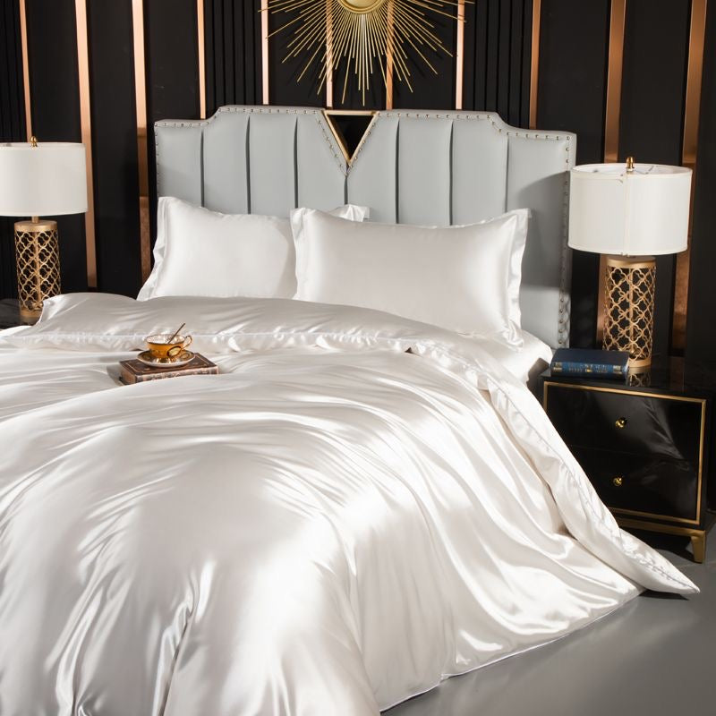 Luxury Cooling Silk Double-Sided Ice Silk Ultra Smooth Bedding Set