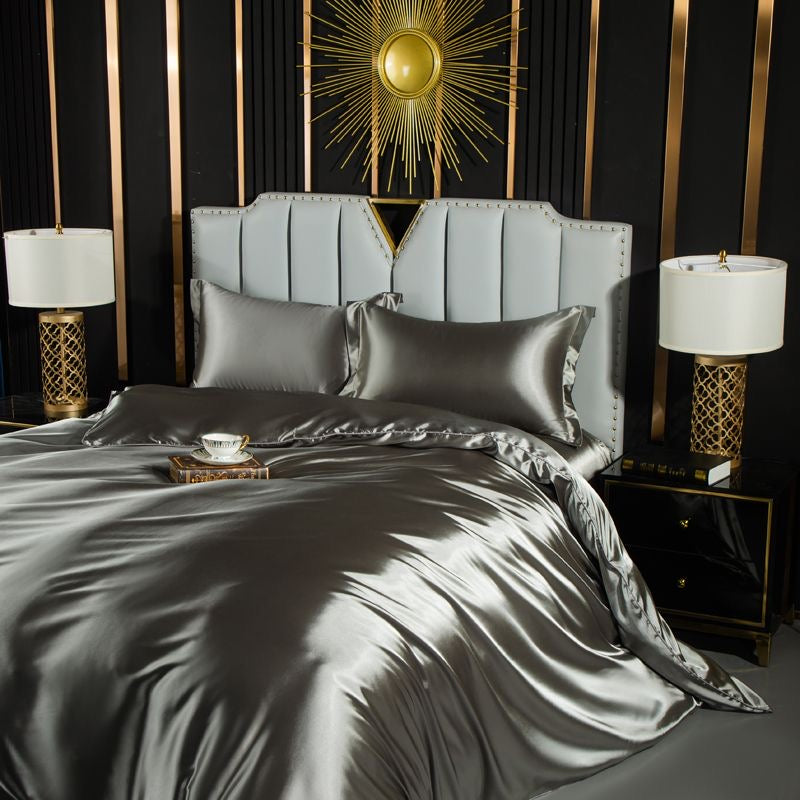 Luxury Cooling Silk Double-Sided Ice Silk Ultra Smooth Bedding Set