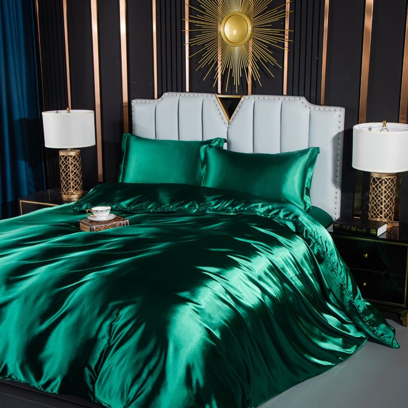Luxury Cooling Silk Double-Sided Ice Silk Ultra Smooth Bedding Set